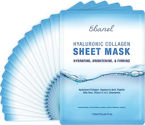 A stack of sheets with hyaluronic collagen on them.